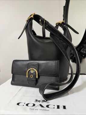 Coach Vintage black Leather wallet 💃🏼
